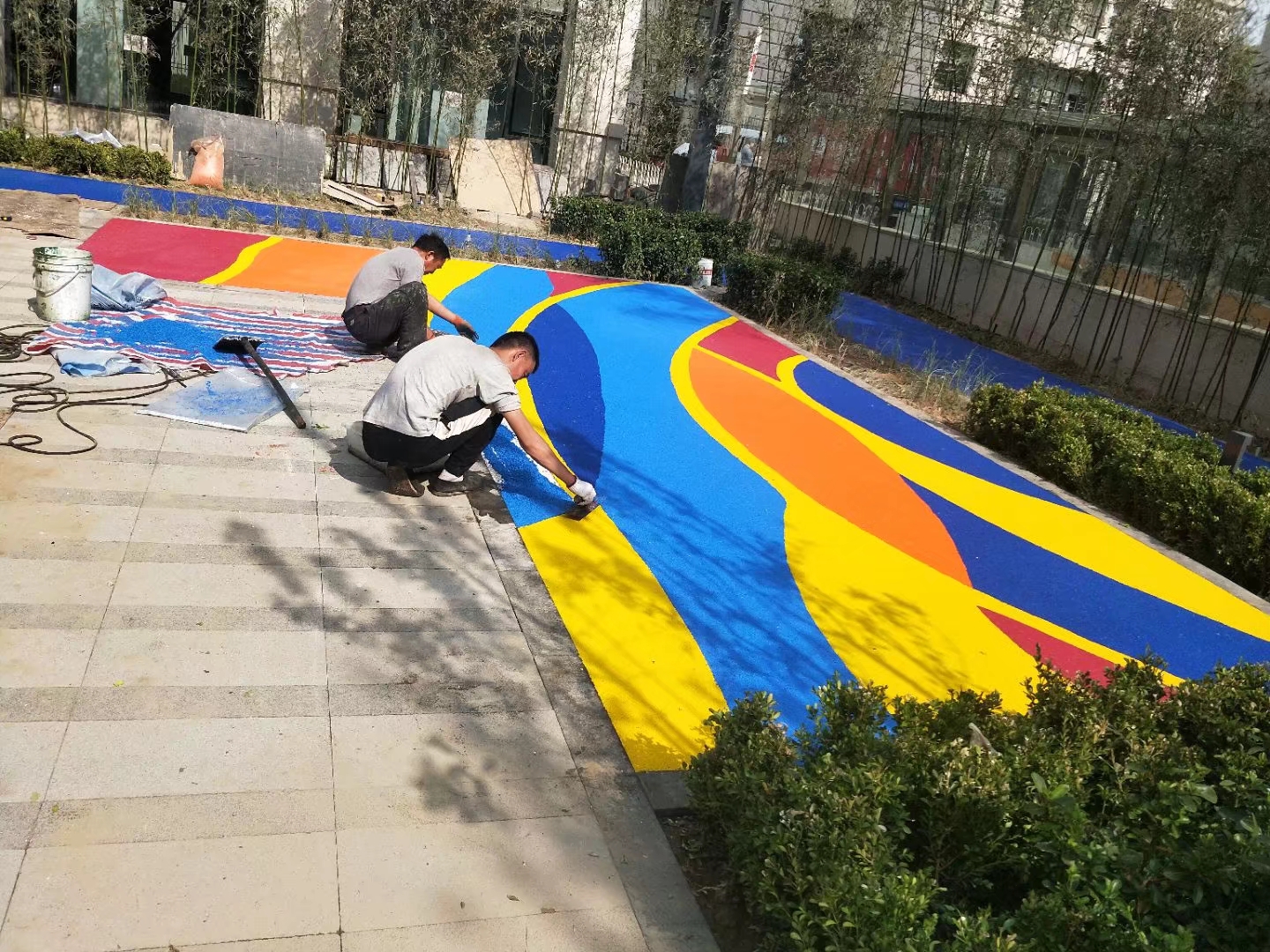幼兒園塑膠顆粒場(chǎng)地